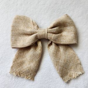 NWOT Large Burlap Bow